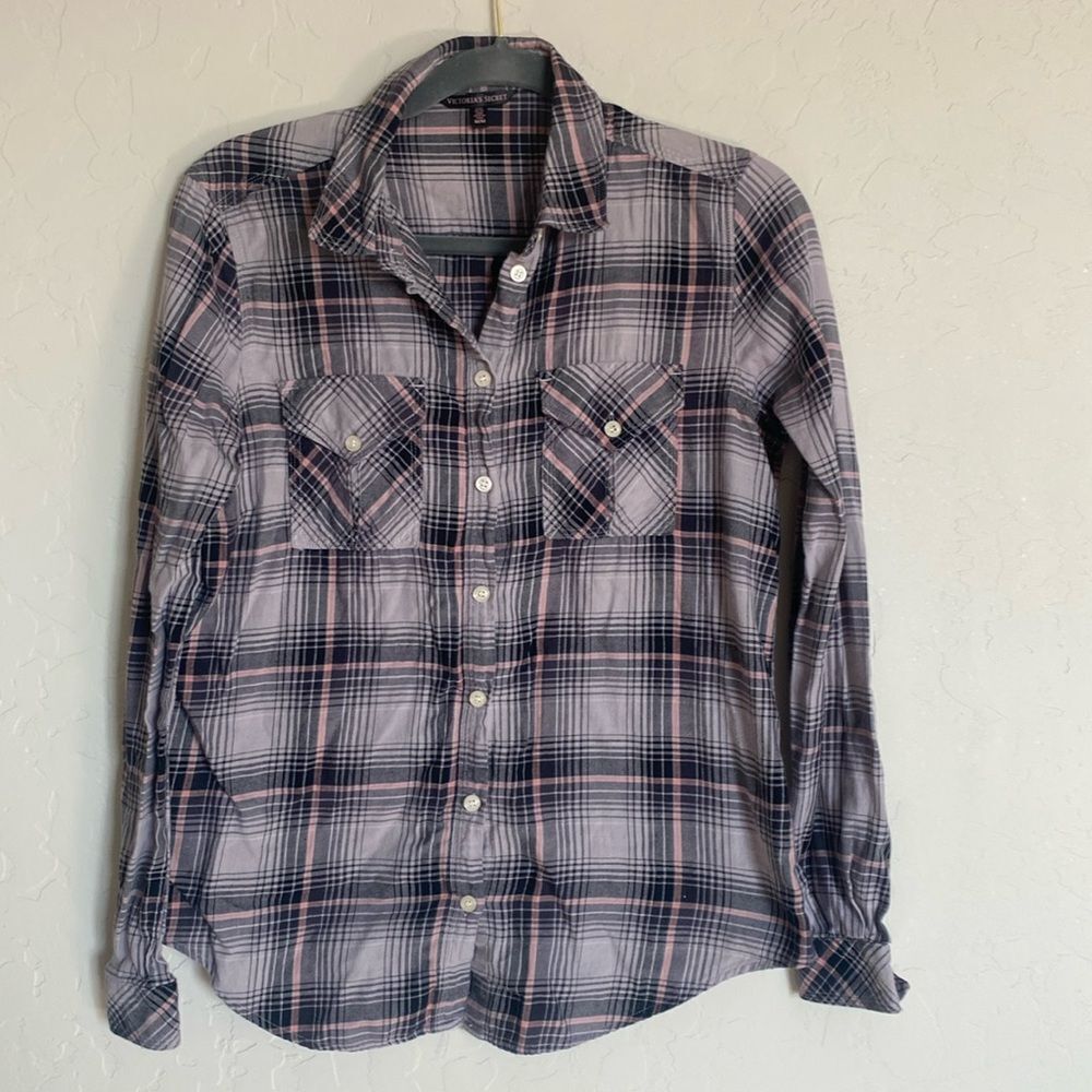 Victoria’s Secret flannel pajama top